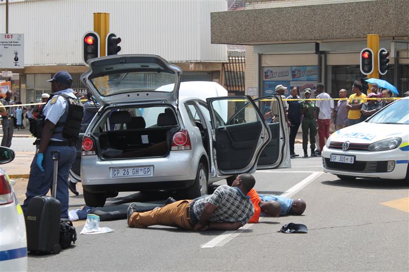 Crime scene in CBD Three arrested with hijacked car