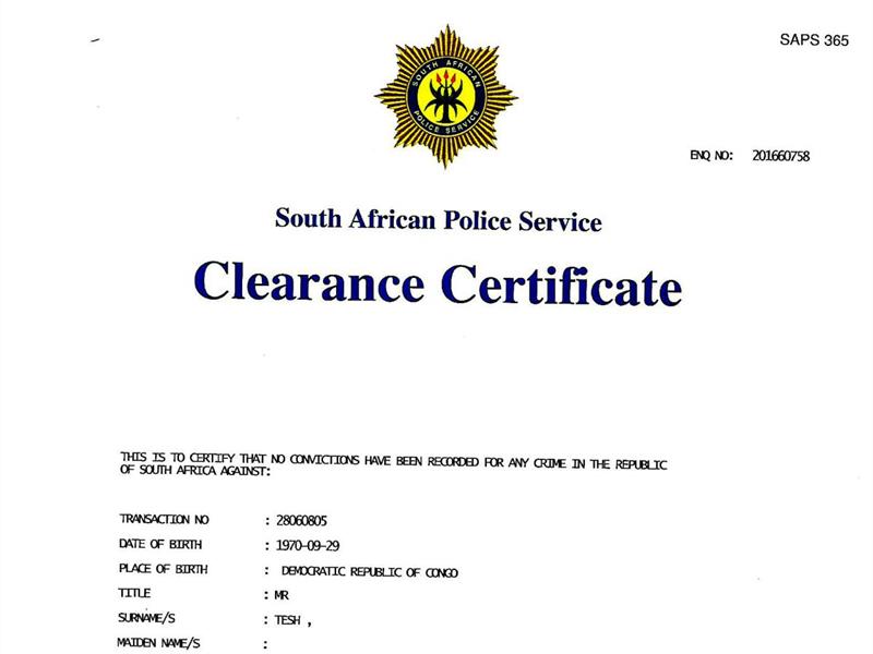 New Process Introduced To Get A Police Clearance Certificate Kempton